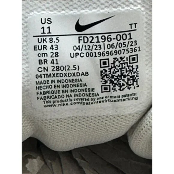 Women's Nike Phoenix Waffle Light Bone/Orange FD2196-001Size Women 11 Men 9.5 - Picture 10 of 11